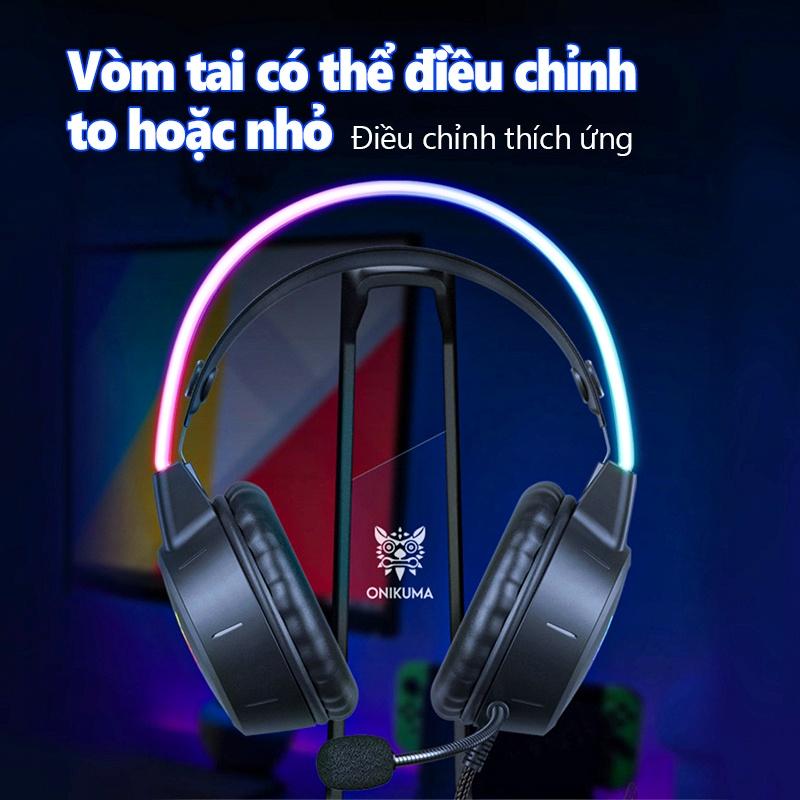 Tai nghe chơi game Onikuma X15 Pro Microphone thiết kế tối ưu giúp giảm tiếng ồn, phù hợp với điện thoại, laptop, PC [Hàng chính hãng]