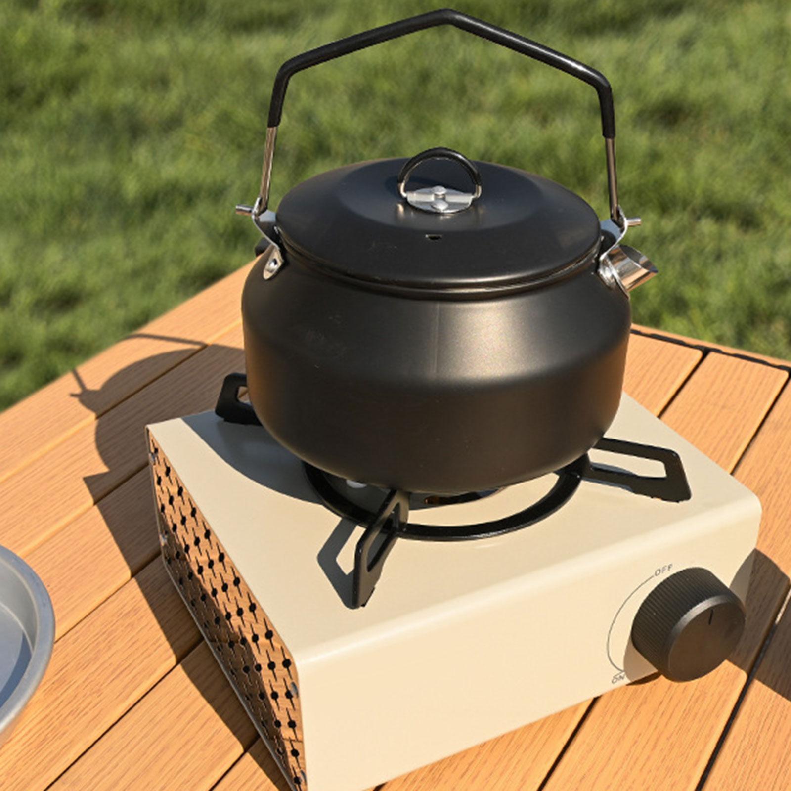 1.1L Outdoor Camping Kettle, Stainless Steel Tea Kettle, Compact Lightweight Coffee Pot