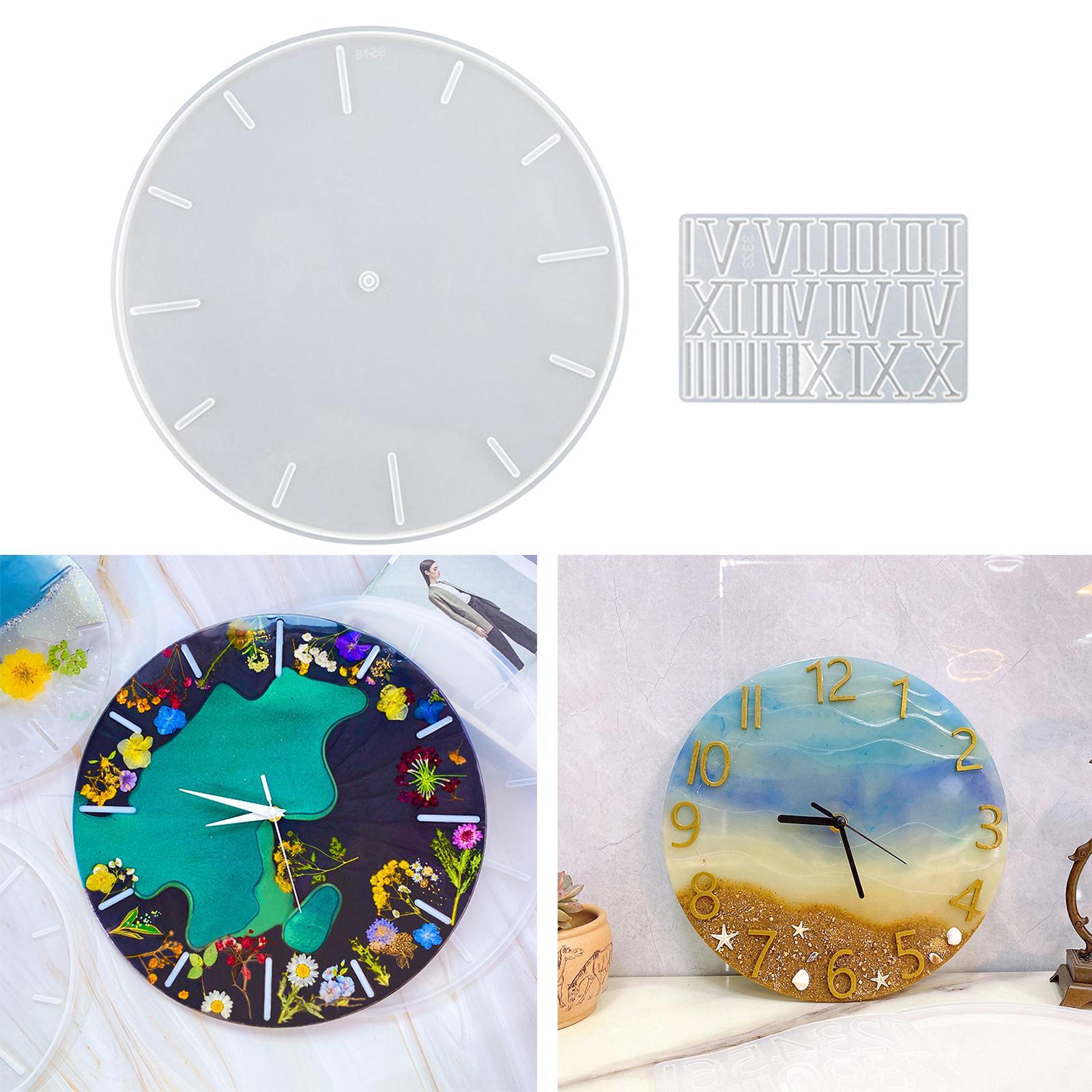 Alarm Clock Resin Casting DIY Epoxy Living Room Home Silicone Clock Mould