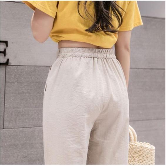 QUẦN BAGGY KHÓA THẬT CÓ CHUN SAU CHẤT ĐŨI NHẸ MÁT THỜI TRANG BANAMO FASHION BAGGY ĐŨI KHUY TRƯỚC CHUN SAU 821
