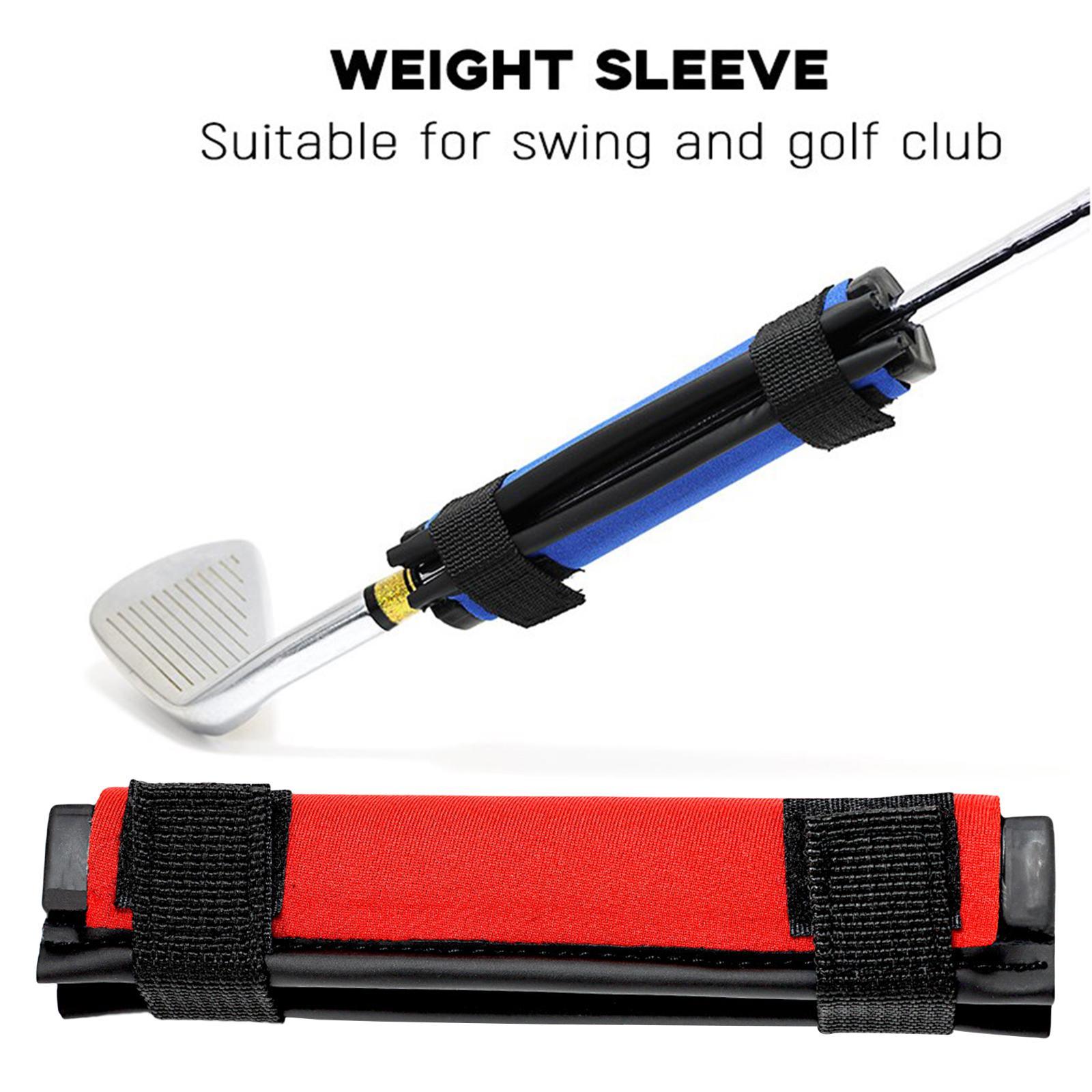 Golf Club Swing Weight Sleeve Golf Accessory Practice Tool Training Aid Red