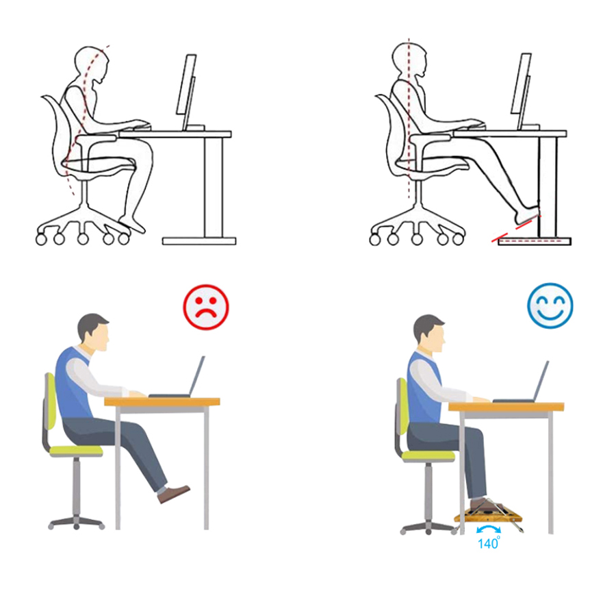 Giá Kê Chân Thư Giãn Công Thái Học Foot ZONE RELAX FZR-200 -Tặng Ngay Phụ Kiện Đệm Êm Chân FZR-A01