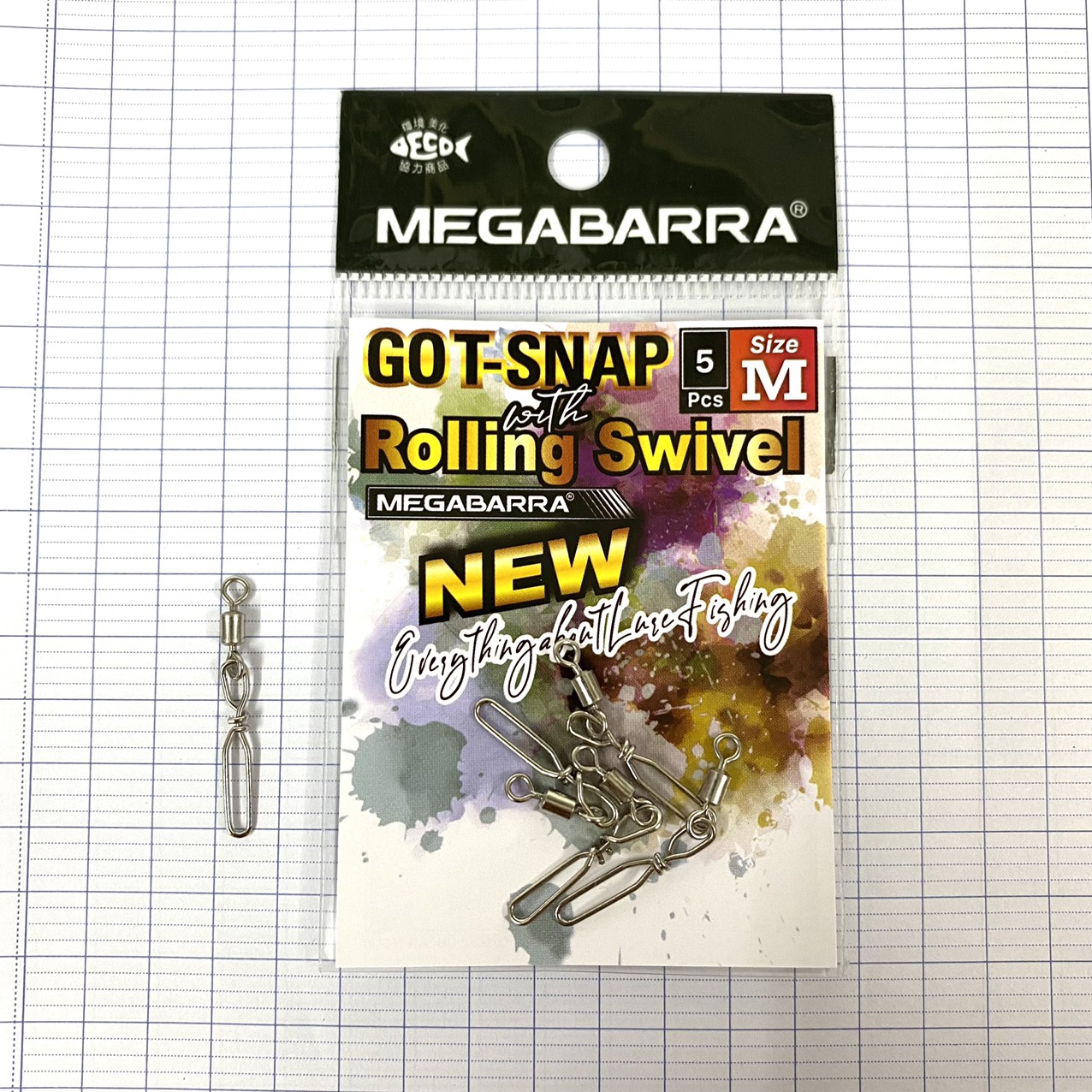 Khóa Câu Lure Megabarra Go T Snap Rolling Swivel Size S M Vỉ 5 Cái Dùng Móc Mồi Câu Lure Cá Lóc Chẽm Mú