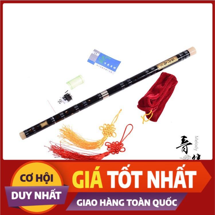 Sáo dizi đen khớp inox Cao Cấp