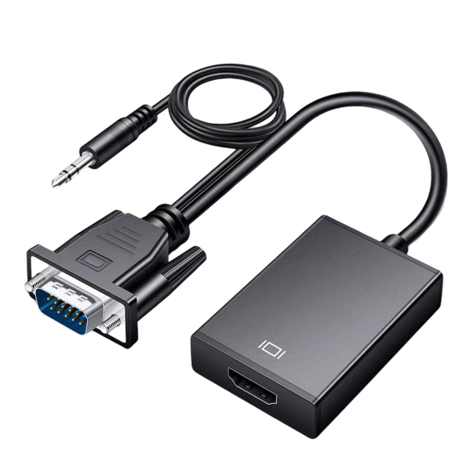 VGA to HDMI Converter Adapter VGA to HDMI for Computer Mobile Phones Black
