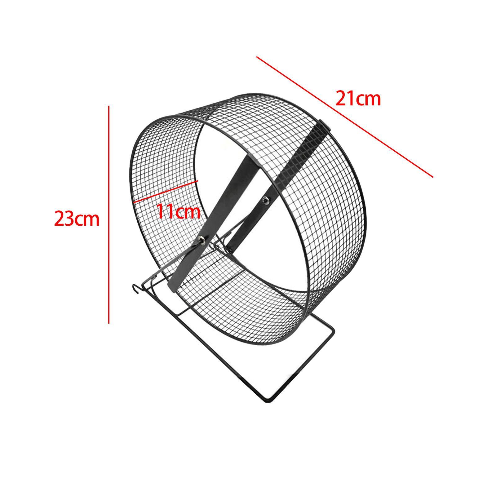Iron Hamster Running Exercise Wheel Guinea Pig Jogging Wheel Black Wire Mesh