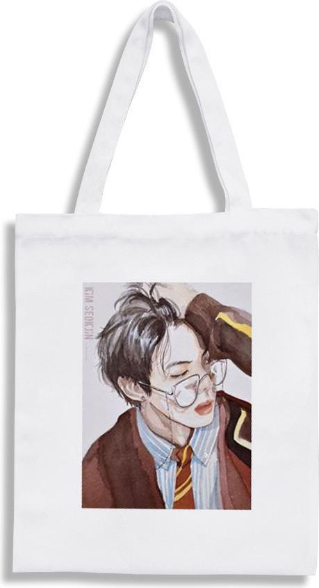 Túi tote BTS in hình fanart JIN