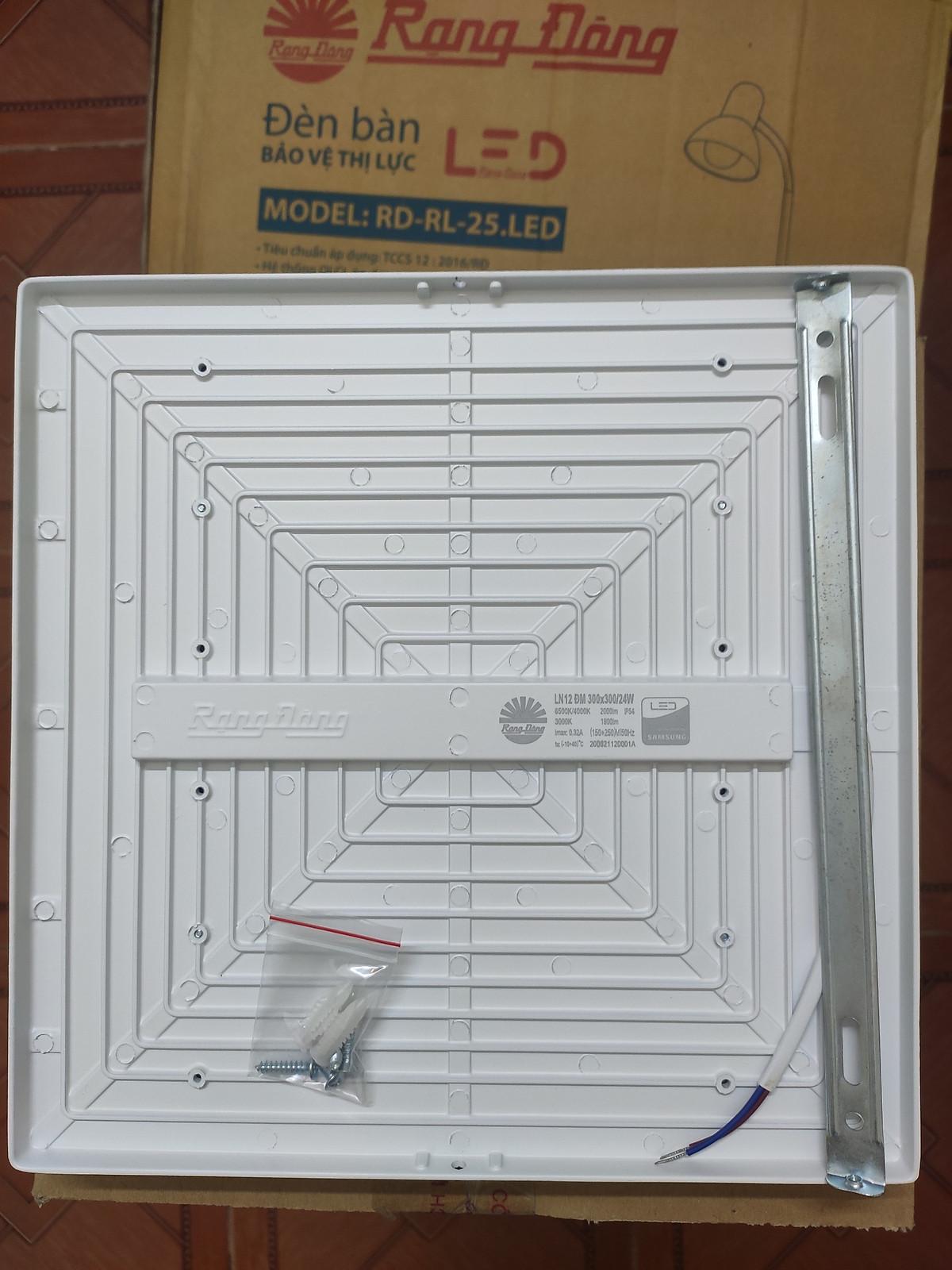 Combo 02 cái đèn led ốp trần 24W Rạng Đông -Kiểu tràn viền