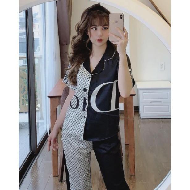 ️Có Quà Tặng️ Bộ Pijama Áo Cộc Quần dài Phi Lụa Rất Xinh