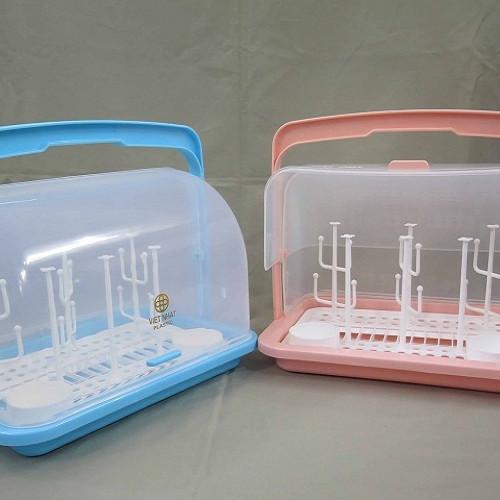 Khay,Giá Úp Bình Sữa Cao Cấp Cho Bé MàU Xanh - Hàng Loại 1