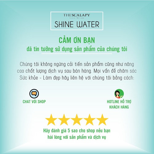 [ gội xả 2 in 1] Shine Water shampoo (Hộp 10 gói)  - Giúp tóc siêu mềm mượt, phục hồi tóc, kích thích mọc tóc, cấp ẩm cho tóc / THESCALAPY 100ML