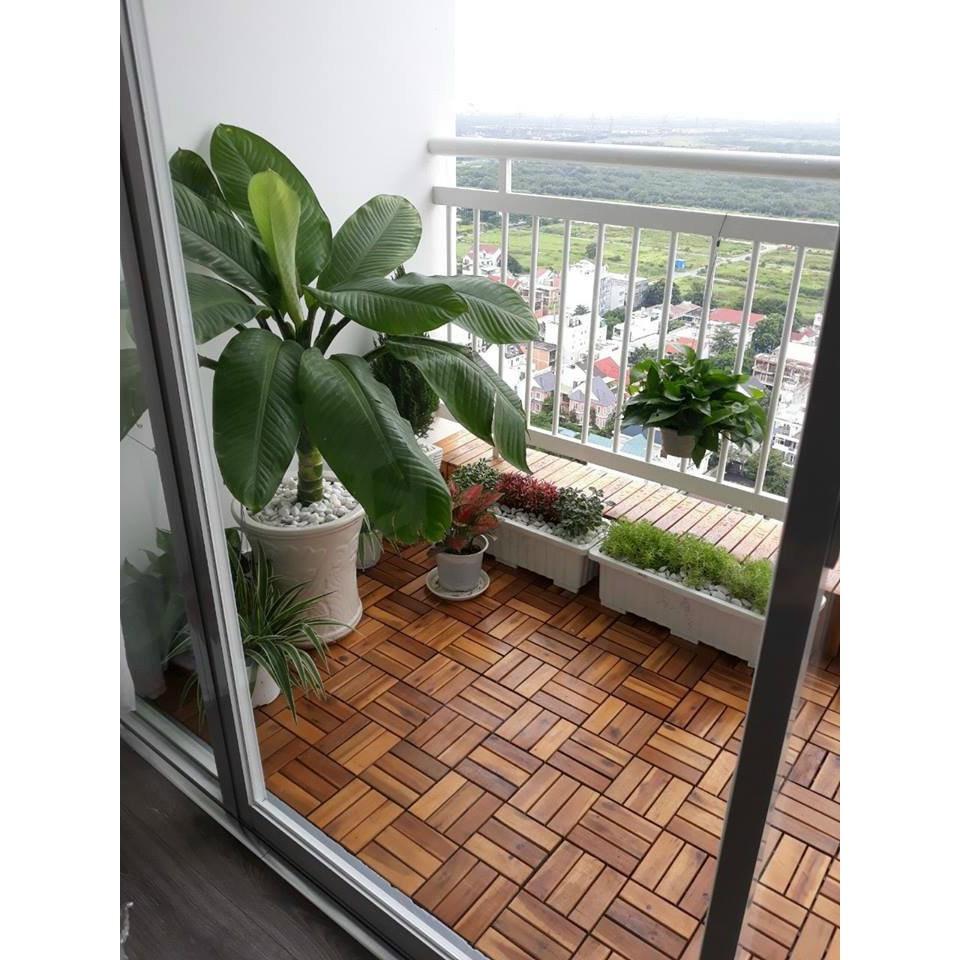 Sàn Gỗ Ban Công Sân Vườn.Nhận thi công