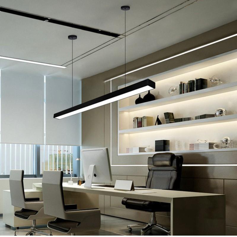 Đèn thả văn phòng - đèn thả máng cao cấp khung nhôm, led loại 1 POLI (ánh sáng trắng hoặc vàng tùy chọn
