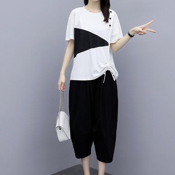Đồ bộ nữ mặc nhà tay ngắn, chất liệu Cotton co giãn, Set bộ đi chơi nữ, trẻ trung, phá cách, NeSa Shop