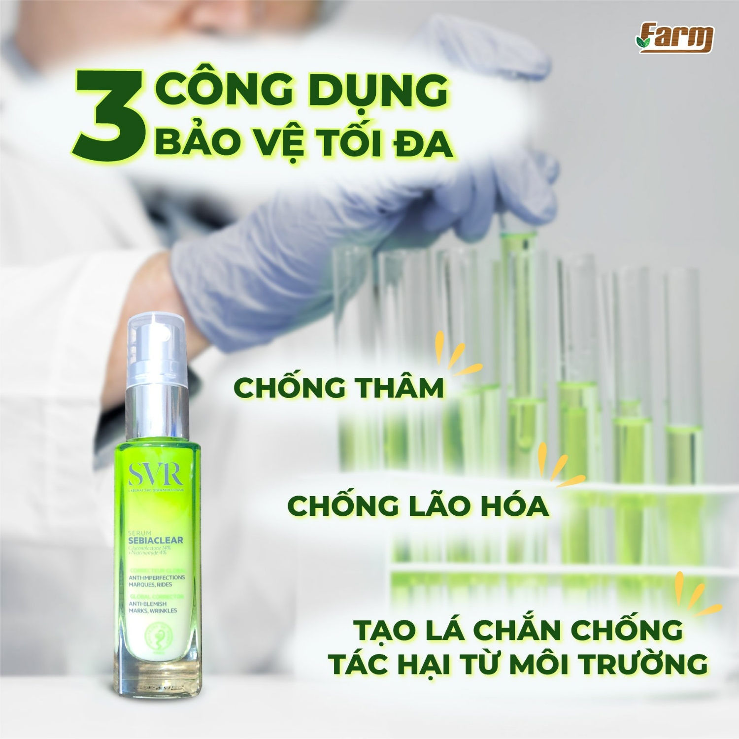 Serum Giúp Giảm Mụn, Mờ Vết Nám, Chống Nhăn SVR Sebiaclear