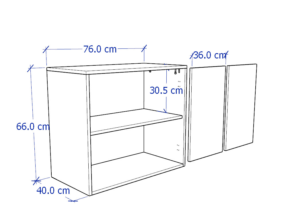 BOR, Tủ lưu trữ đồ dùng STO_045, 76x40x66cm