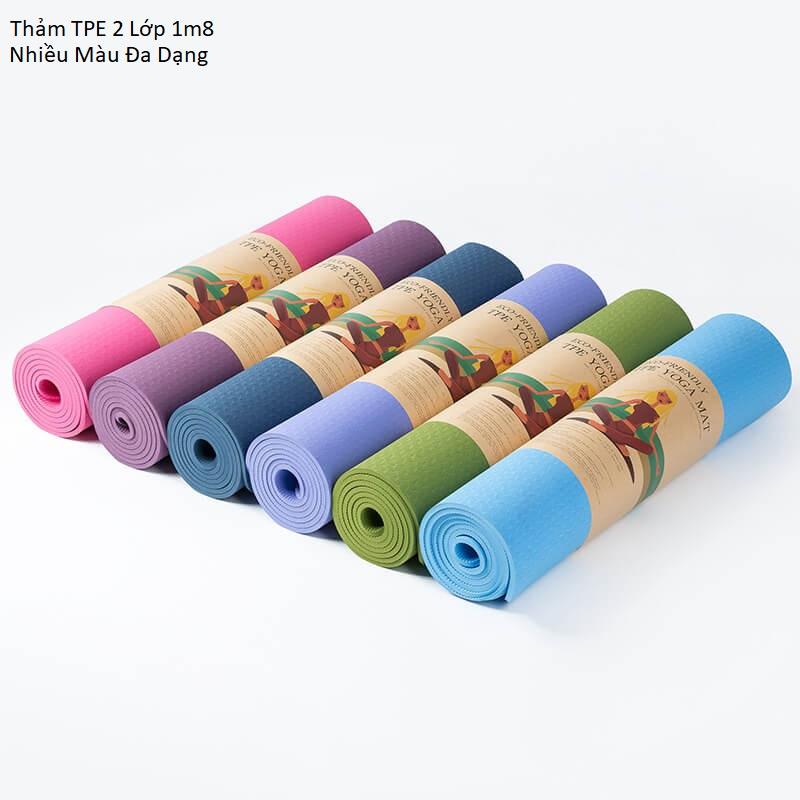 Thảm tập Yoga, Gym, Fitness Cao Cấp dày 6mm TPE Hàn Quốc nhỏ gọn tiện dụng