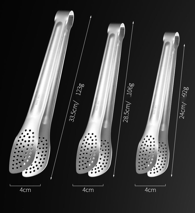 Kẹp Gắp Thức Ăn, Kẹp Gắp Đồ Nướng Inox 304 Dụng Cụ Gắp Thực Phẩm Gắp Đồ Nóng Nhiều Size 