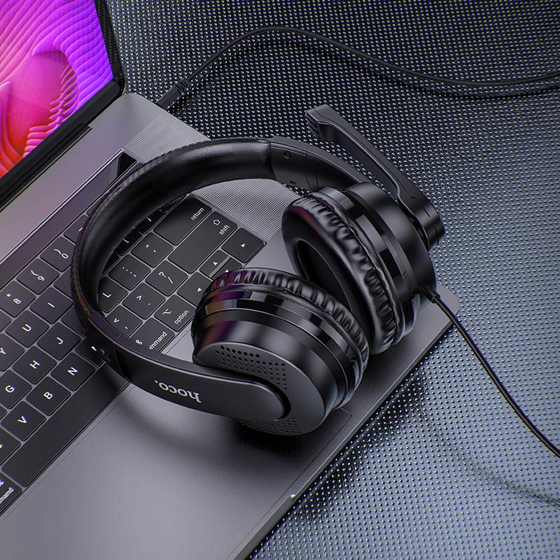 Tai nghe headphone gaming Hoco v103 - tai nghe chụp tai over ear cho điện thoại và máy tính - hàng chính hãng