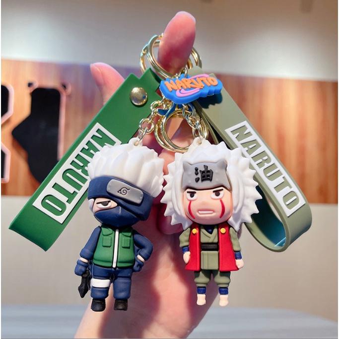 Móc khóa Naruto Sasuke Itachi Jiraiya Kakashi Gaara PVC loại tốt