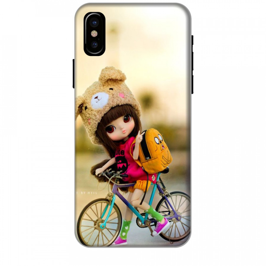 Ốp lưng dành cho điện thoại IPHONE XS Baby anh Bicycle Mẫu 2