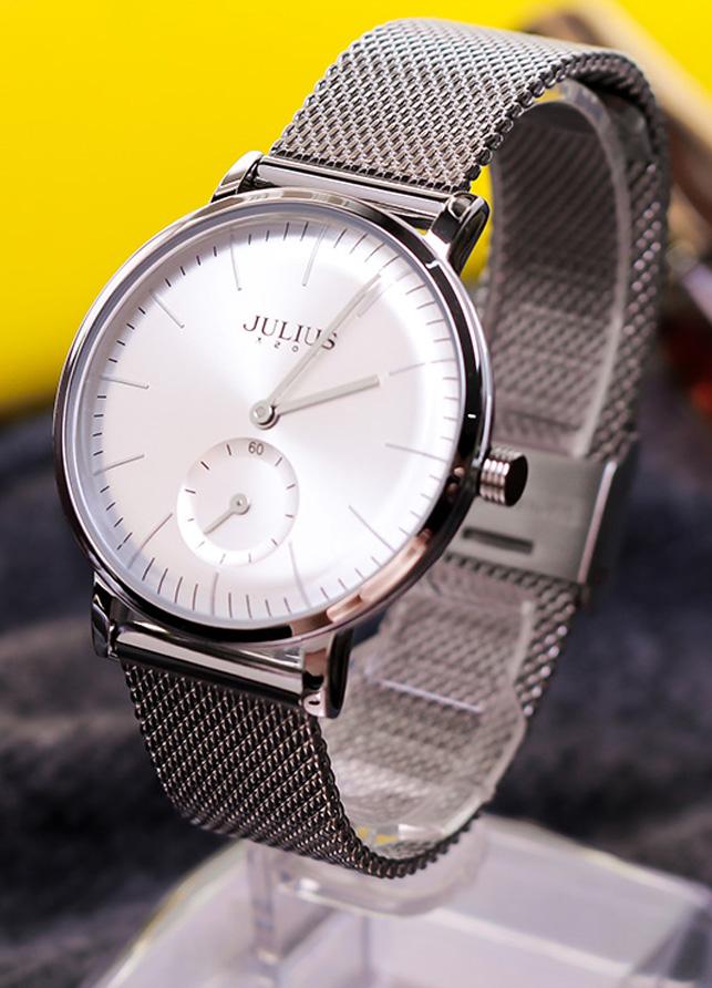 Đồng Hồ Nữ Julius Hàn Quốc JA-1065A Dây Thép Màu Bạc