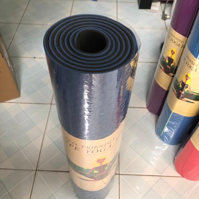 Thảm Tập Yoga 2 Lớp TPE Độ Dày Chuẩn 6mm (KÈM TÚI ĐỰNG), Thảm Tập Gym Chống Trơn Trượt Và Không Thấm Mồ Hôi Cao Cấp