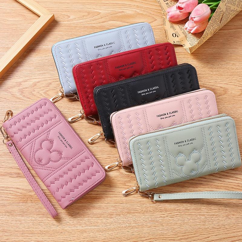Ví nữ cầm tay dài cute thời trang Hàn Quốc đẹp sang trọng đựng điện thoại nhiều ngăn giá rẻ LUKADO VDCT02