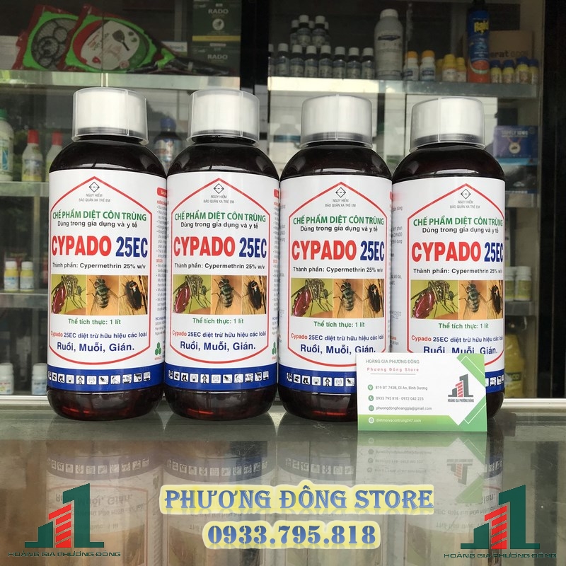Thuốc diệt muỗi và côn trùng CYPADO 25EC_ chai 1 lít