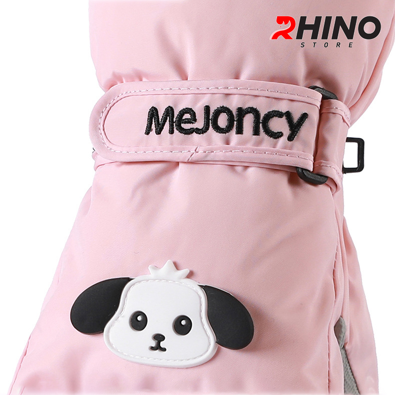 Găng tay, bao tay Nữ mùa đông lót lông cừu Rhino G907 giữ ấm, chống gió logo cute