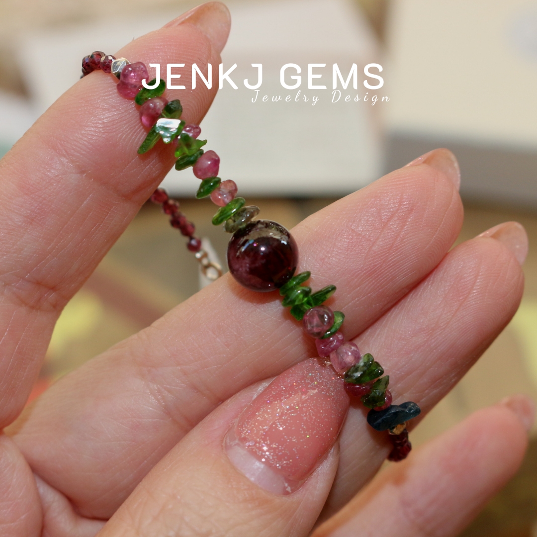 Vòng đá Garnet Ngoc hồng lựu hợp mệnh Hỏa - ThổJE483