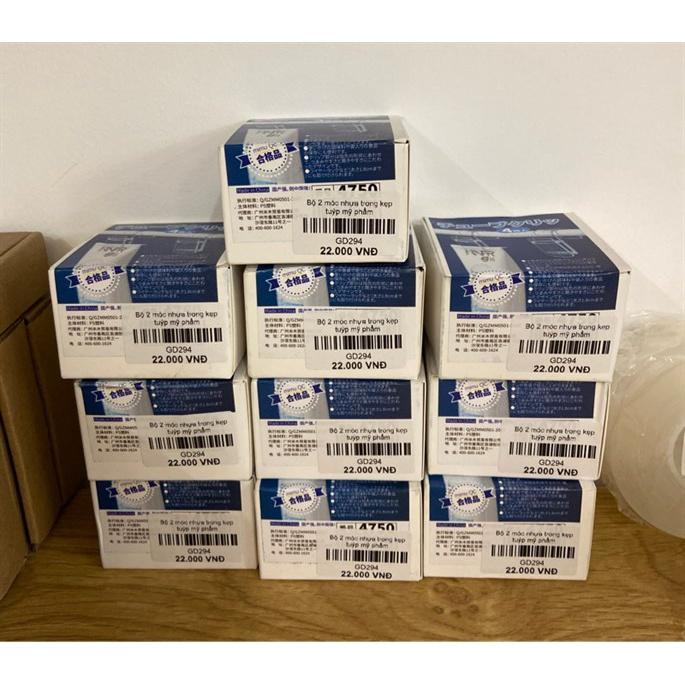 Bộ 4 móc nhựa trong kẹp tuýp mỹ phẩm 4750