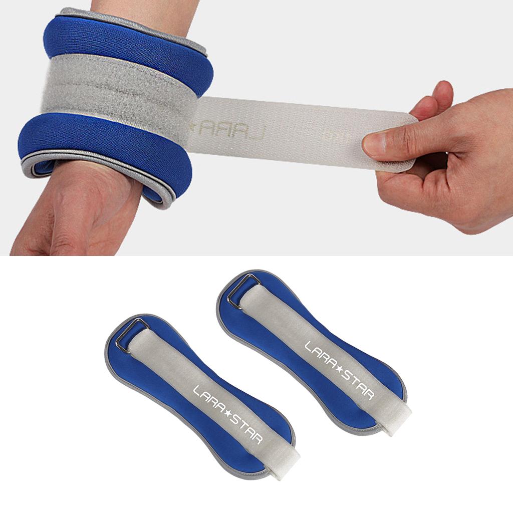 Adjustable Wrist Ankle Weights Pair 1Kg Wrist Arm Leg Running Fitness Exercises