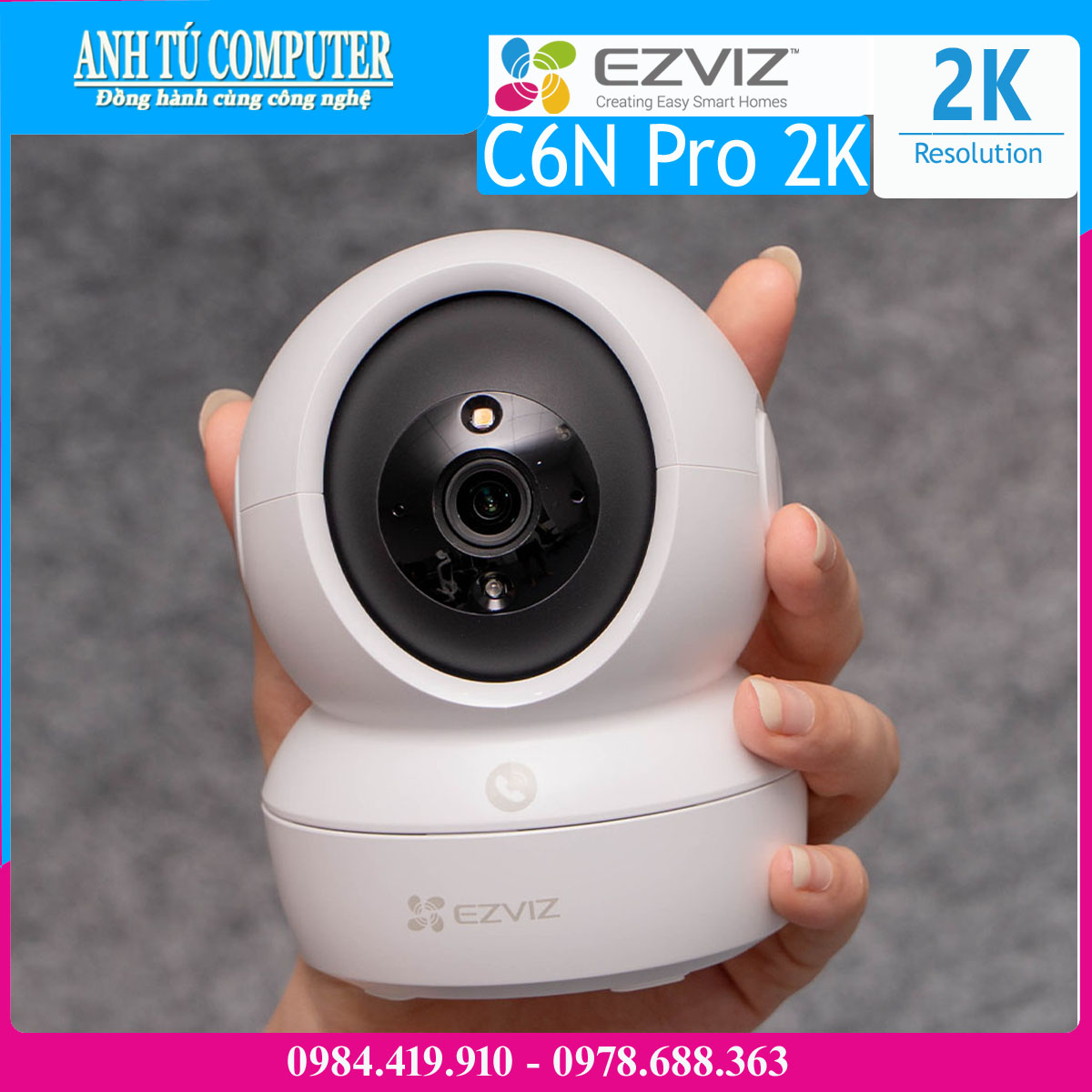 Camera Wifi thông minh EZVIZ C6N Pro 2K 3MP hàng chính hãng