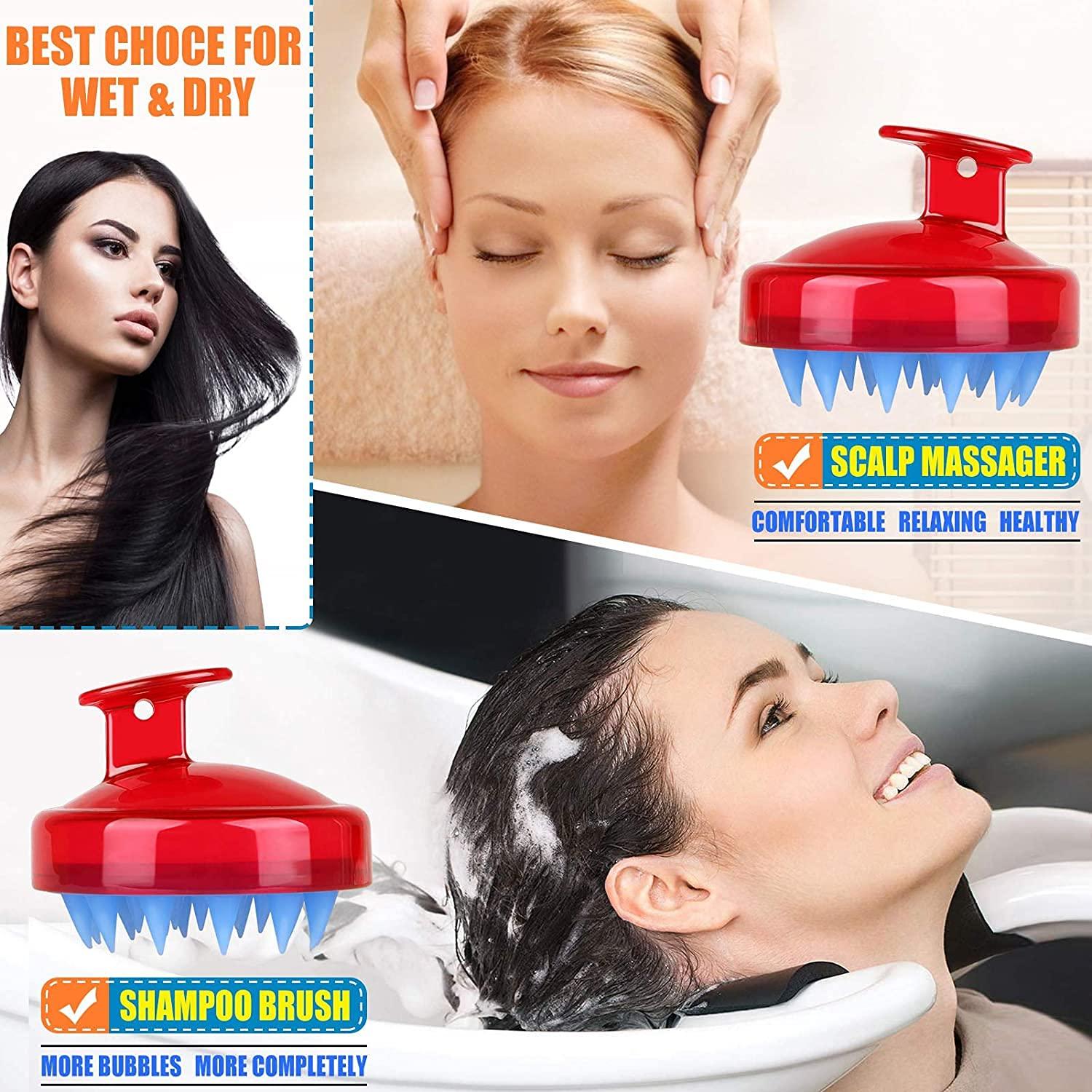 Máy mát xa da da đầu, bàn chải da đầu da dầu gội đầu