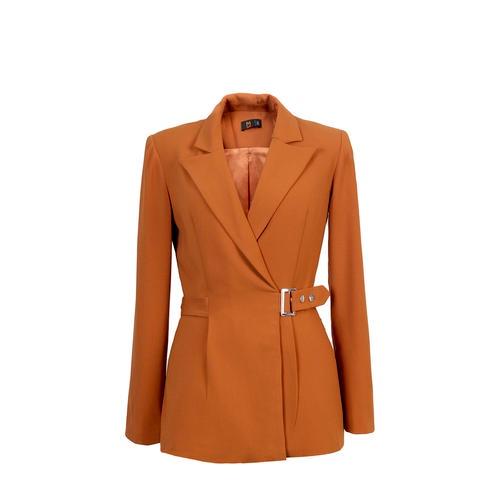 Áo khoác dài cổ bẻ hai ve đai cài khuy bấm MMOutfit K052048