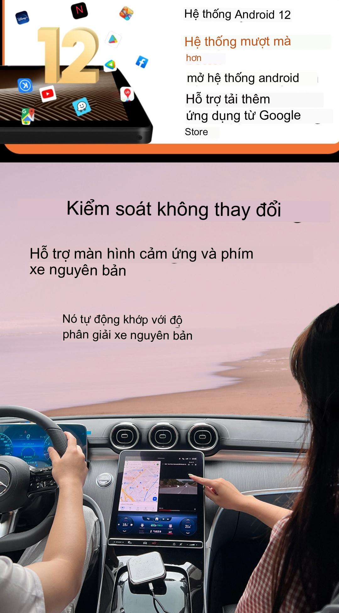 Carplay AndroidBox ô tô xe hơi A9 Android 13 tặng Vietmap S2, cấu hình KHỦNG mạnh nhất 2023