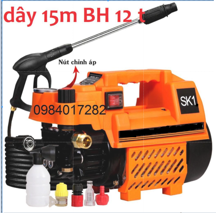 Máy Rửa Xe Mini Công Suất 2400W.