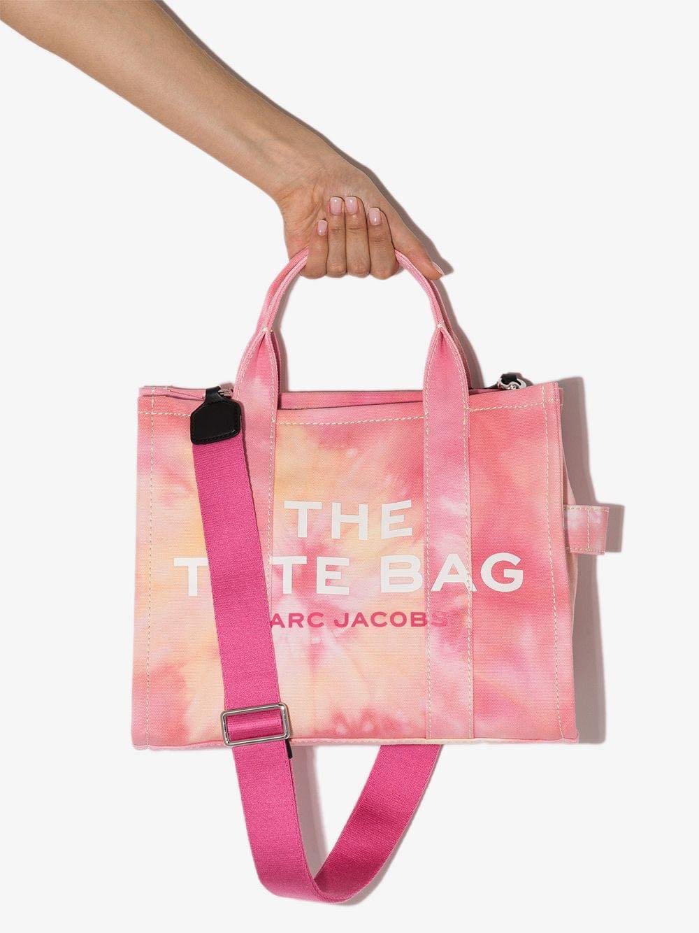 Túi Marc Jacobs Medium Traveler Tie Dye Cotton Canvas Tote Bag In Pink