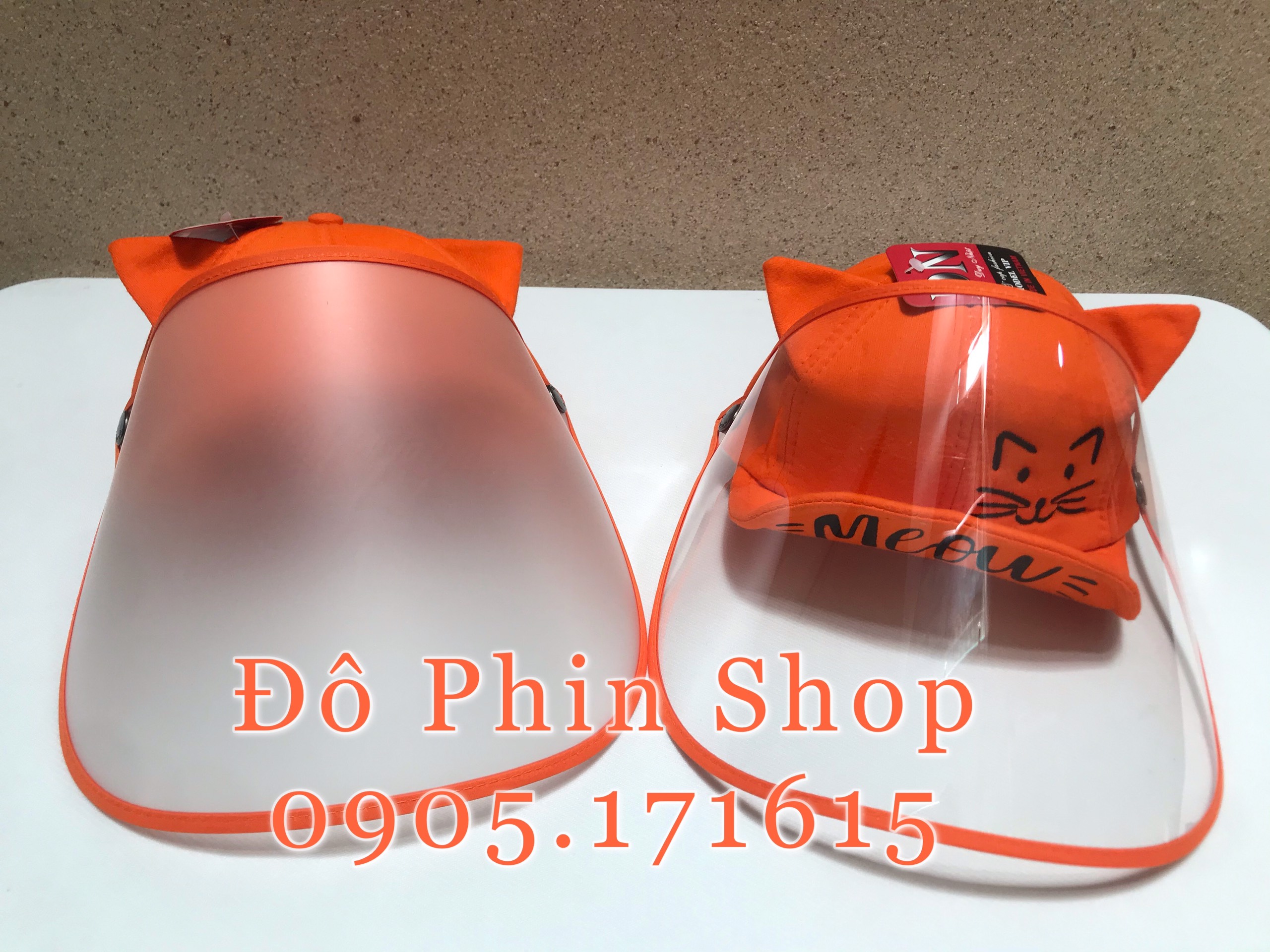 [Bé 1-4 tuổi] Mũ bucket vành hinh mèo chống giọt bắn cho trẻ em, vòng đầu 41-50cm, tấm chắn có thể tháo rời dùng làm nón kết đội che nắng (Màu ngẫu nhiên phù hợp cả bé trai và bé gái)