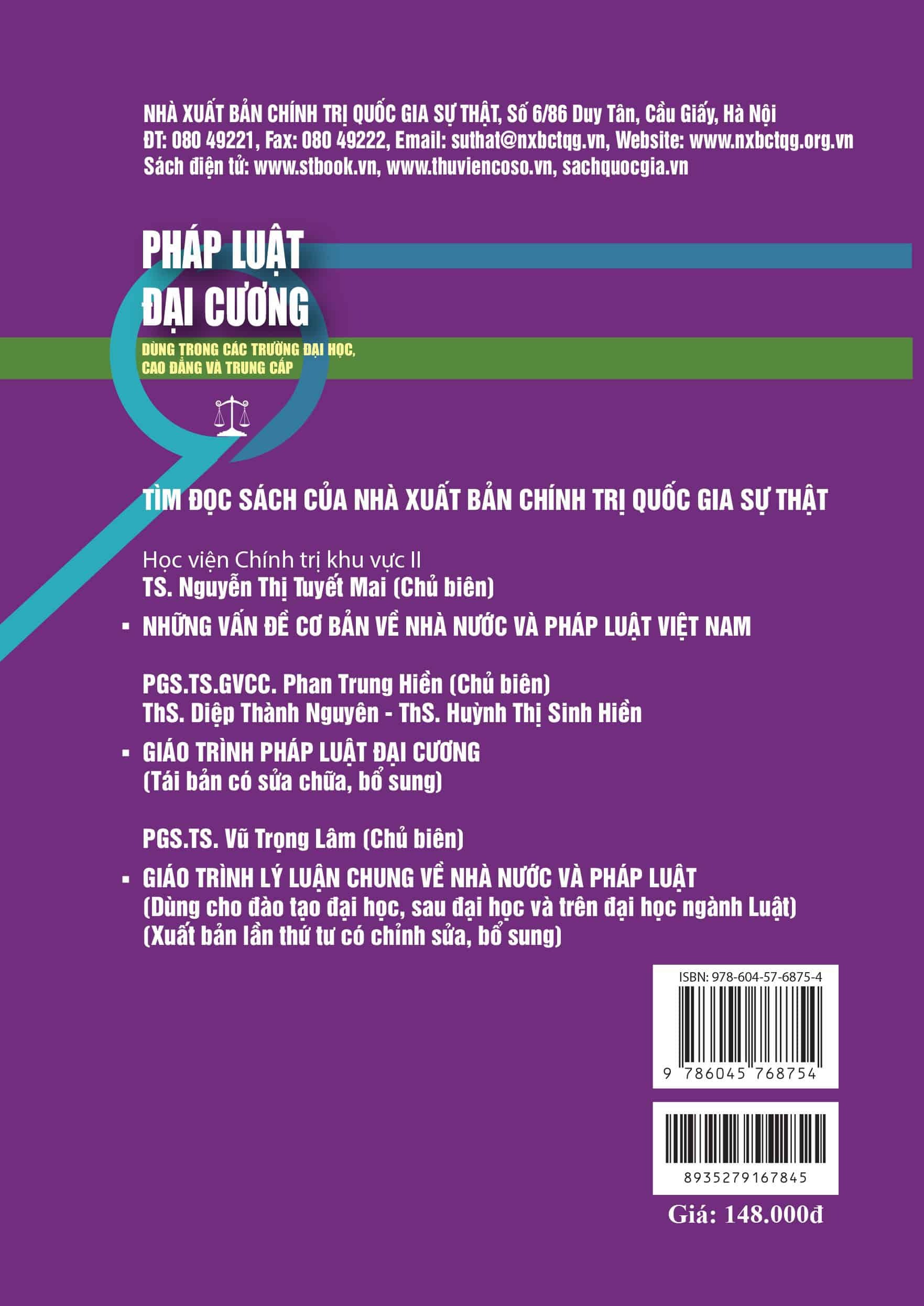 Pháp luật đại cương (Dùng trong các trường đại học, cao đẳng và trung cấp)