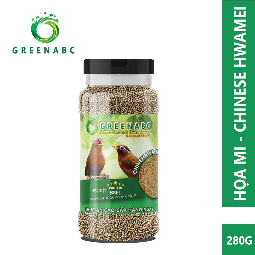 Cám Chim Họa Mi GREENABC – Chim dưỡng dùng loại hằng ngày, cho chim hót hay, căng lửa dùng bổ sung – Hộp 280g