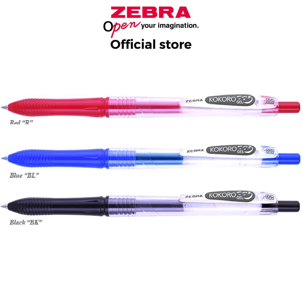 Viết Gel Kokoro 0.5mm xanh/đen/đỏ - Zebra