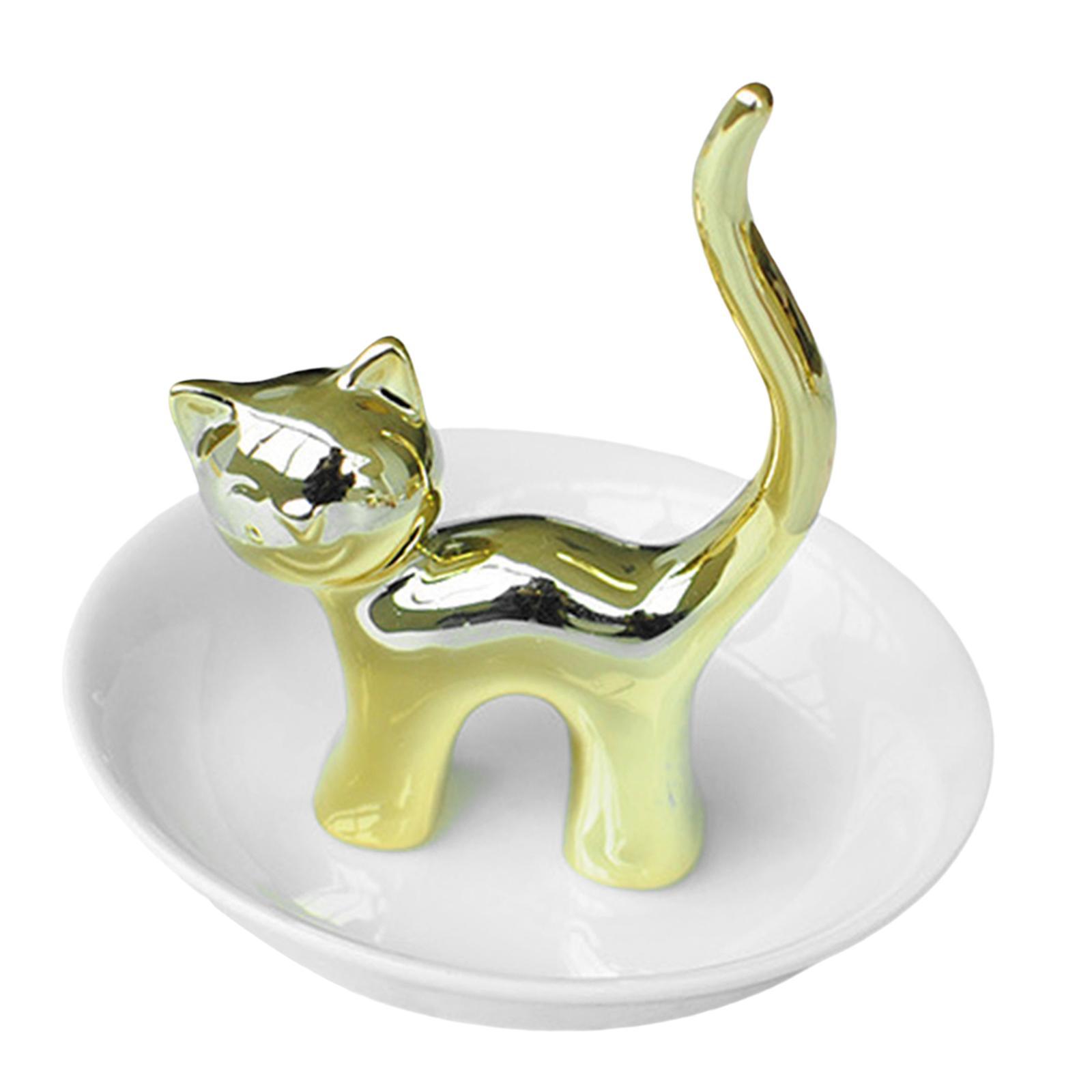 Cat  Holder Sculpture Organizer Collectible for Office Home Ornament