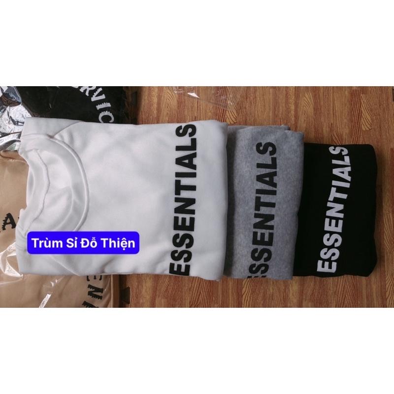 Bộ nỉ nam ESSEOTIAL gồm Áo nỉ và Quần dài chất dày vừa mặc mùa Thu Đông giữ ấm (size 47-75kg)