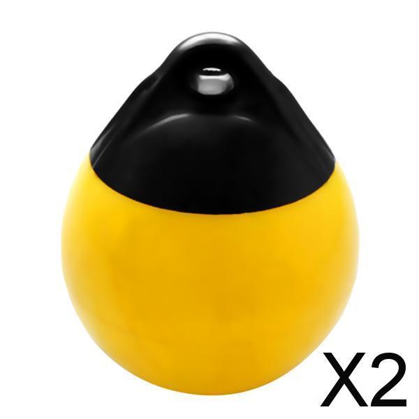 2x Marine Boat Premium PVC Bumper Dock Protection Black Yellow