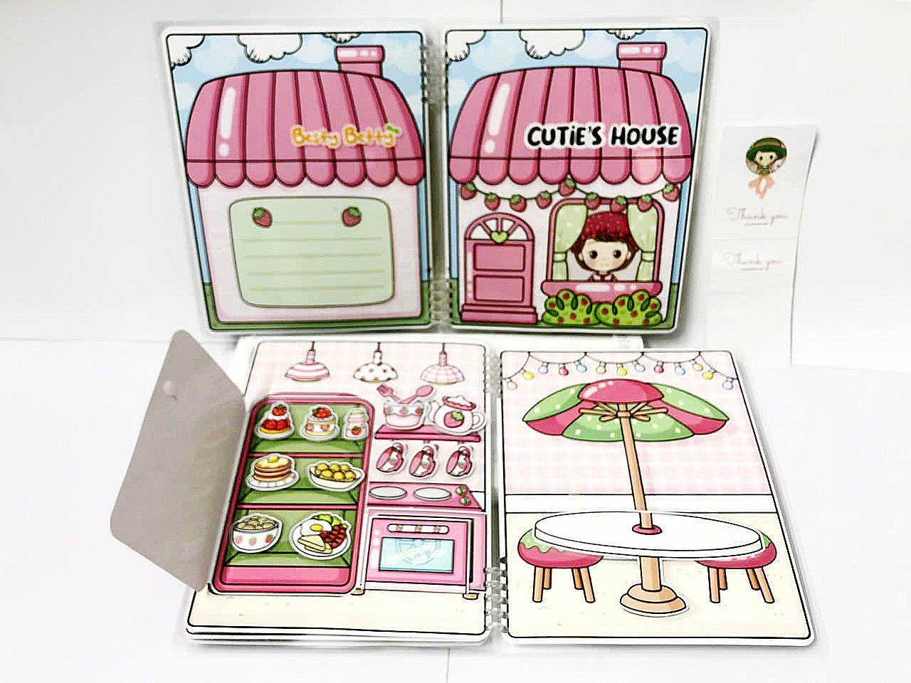 Bộ Tranh Tương Tác - Cô Bé Dâu Tây - LuLuHappyArt