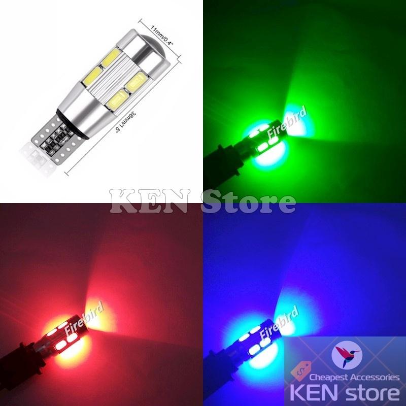 Bóng LED T10 đèn xi nhan, đèn demi xe máy ô tô 10 chip smd 5730