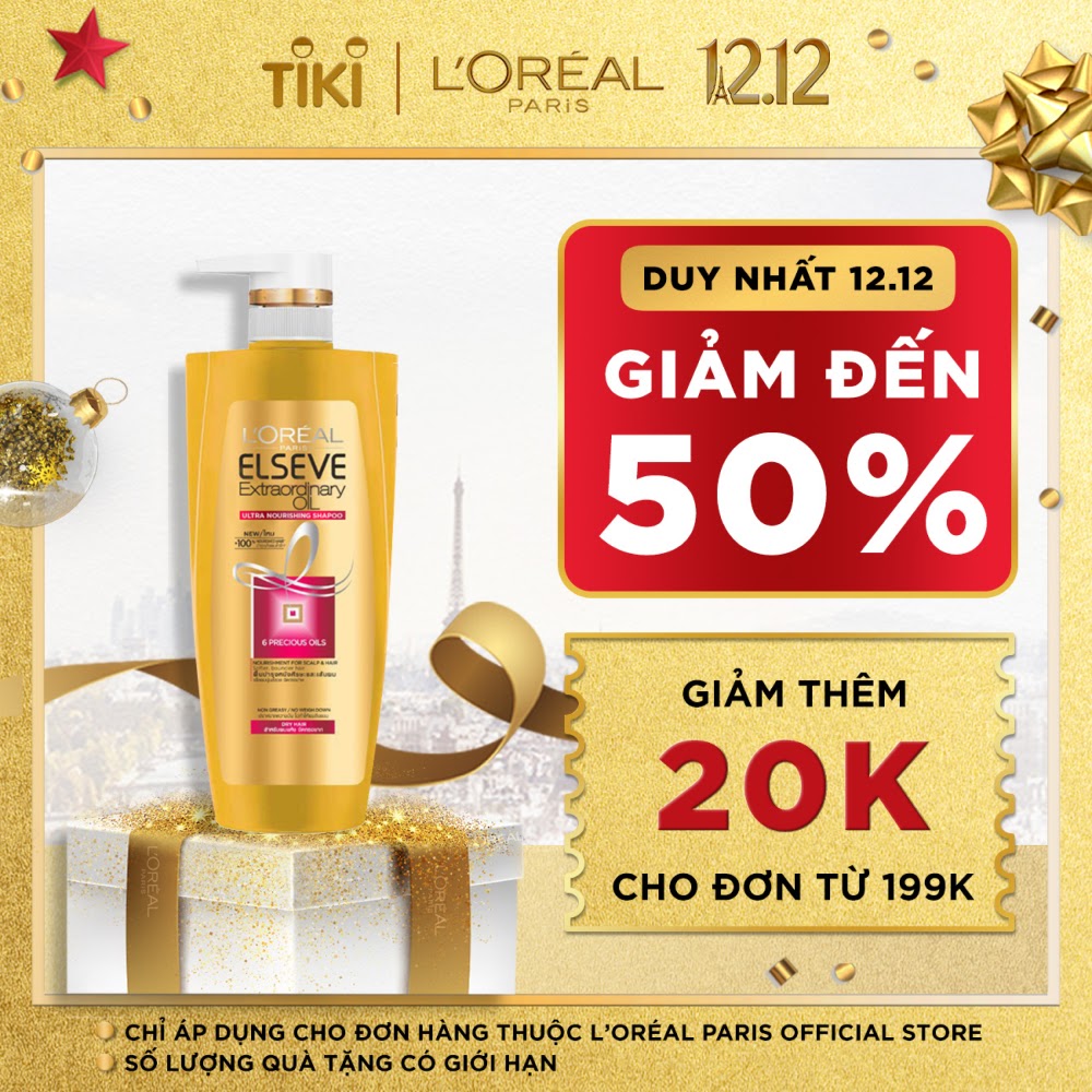 Dầu Gội L'Oreal Paris Chiết Xuất Tinh Dầu Hoa 650ml