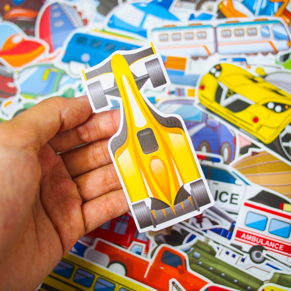 Set 100 Sticker hình dán - Transportation for Kids